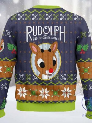 Rudolph The Red Nosed Reindeer Ugly Sweater Rudolph The Red Nosed Reindeer Christmas Sweatshirt riracha 2