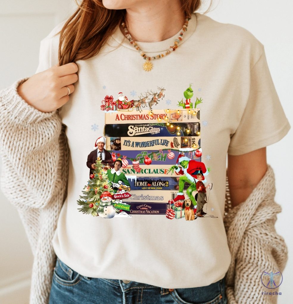 Retro Christmas Movies Shirts Christmas Vhs Movies Shirt Christmas Gifts Christmas Crewneck riracha 1