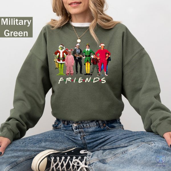 Christmas Friends Shirt Christmas Movie Watching Sweatshirt Christmas Friends Sweatshirt riracha 1