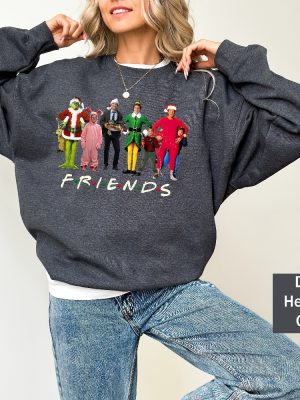 Christmas Friends Shirt Christmas Movie Watching Sweatshirt Christmas Friends Sweatshirt riracha 4