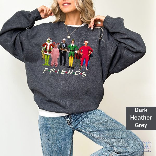 Christmas Friends Shirt Christmas Movie Watching Sweatshirt Christmas Friends Sweatshirt riracha 4