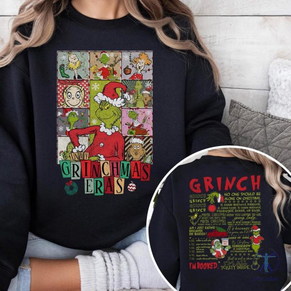 Grinchmas Eras Shirt Grinch Christmas Shirt Retro Grinch Tour Christmas Shirt riracha 5