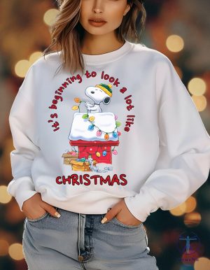 Snoopy Its Beginning To Look A Lot Like Christmas Sweatshirt Snoopy Christmas Sweater Snoopy Hoodie riracha 7