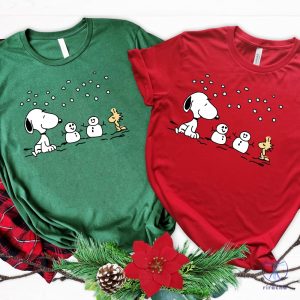 Snoopy And Woodstock Shirt Snoopy Snowman Shirt Snoopy Winter Shirt Snoopy Christmas Sweater Snoopy Hoodie riracha 2