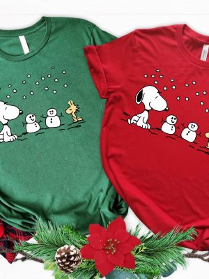 Snoopy And Woodstock Shirt Snoopy Snowman Shirt Snoopy Winter Shirt Snoopy Christmas Sweater Snoopy Hoodie riracha 2