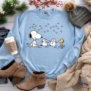 Snoopy And Woodstock Shirt Snoopy Snowman Shirt Snoopy Winter Shirt Snoopy Christmas Sweater Snoopy Hoodie riracha 3