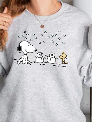 Snoopy And Woodstock Shirt Snoopy Snowman Shirt Snoopy Winter Shirt Snoopy Christmas Sweater Snoopy Hoodie riracha 4