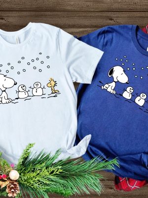 Snoopy And Woodstock Shirt Snoopy Snowman Shirt Snoopy Winter Shirt Snoopy Christmas Sweater Snoopy Hoodie riracha 5