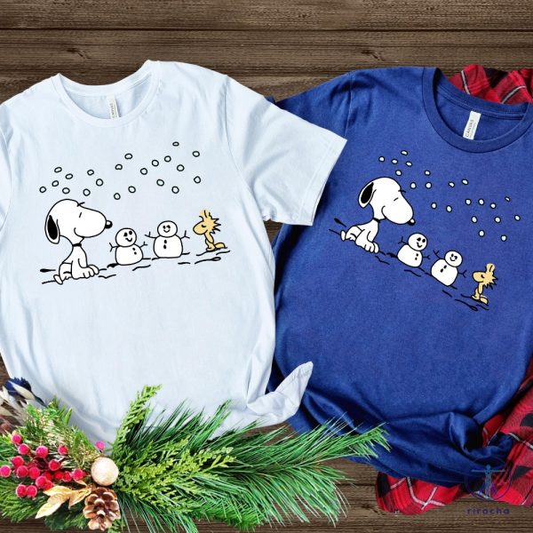 Snoopy And Woodstock Shirt Snoopy Snowman Shirt Snoopy Winter Shirt Snoopy Christmas Sweater Snoopy Hoodie riracha 5