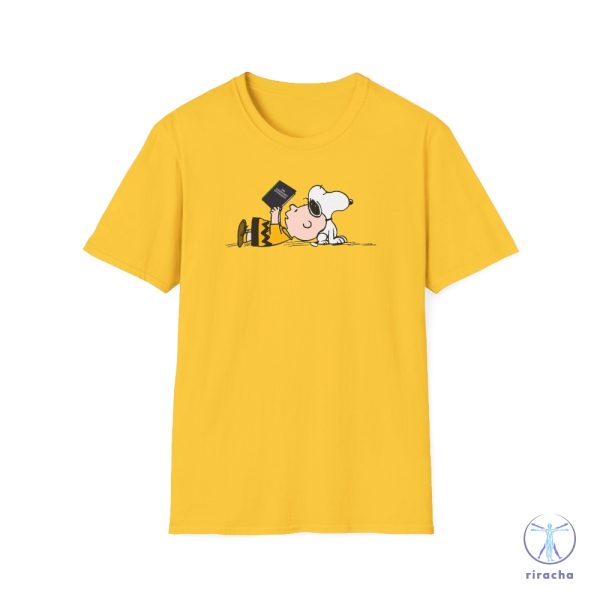 Peanuts Snoopy Charlie Brown Reading Anarchists Cookbook Tribute Shirt Snoopy Reading Book Shirt riracha 1