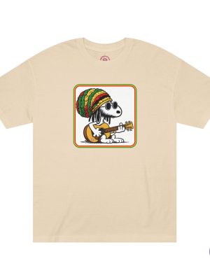 Rasta Snoopy Guitar Shirt Bob Marley Snoopy Shirt Snoopy Guitar Shirt riracha 3