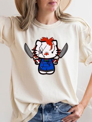 Hello Kitty Chucky Tshirts Halloween Hello Movie Kitty Shirt Hello Kitty Chucky Shirt Sweatshirt Hoodie riracha 5