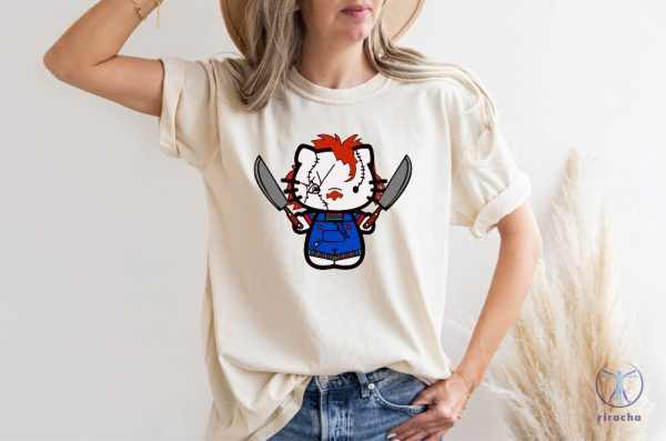 Hello Kitty Chucky Tshirts Halloween Hello Movie Kitty Shirt Hello Kitty Chucky Shirt Sweatshirt Hoodie riracha 5