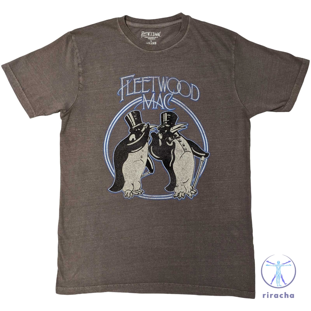 Fleetwood Mac Penguins Pigment Washed T Shirt Fleetwood Mac Shirt Sweatshirt Hoodie