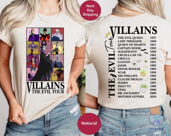 Villains Evil Tour Vintage Disney Shirt Disney Evil Queens Tee Disney Villains Shirt Sweatshirt Hoodie riracha 1