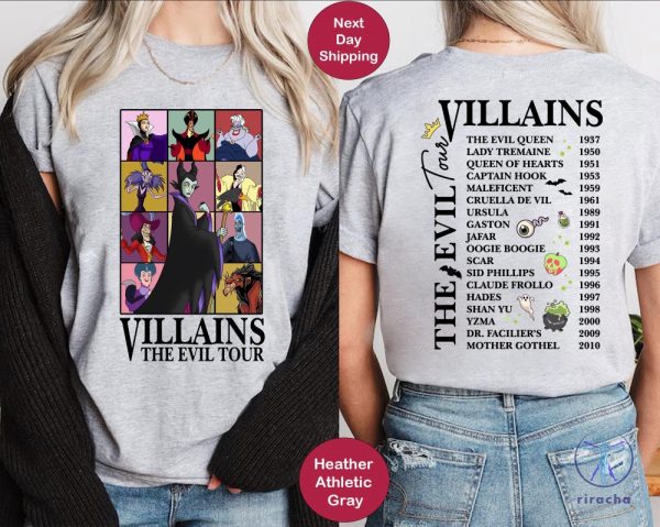 Villains Evil Tour Vintage Disney Shirt Disney Evil Queens Tee Disney Villains Shirt Sweatshirt Hoodie riracha 2