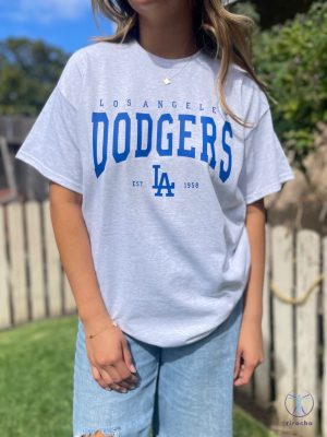 La Dodgers T Shirt La Dodgers Shirt Los Angeles Dodgers Tee Dodgers Tee Dodger Blue Dodgers Shirt riracha 3