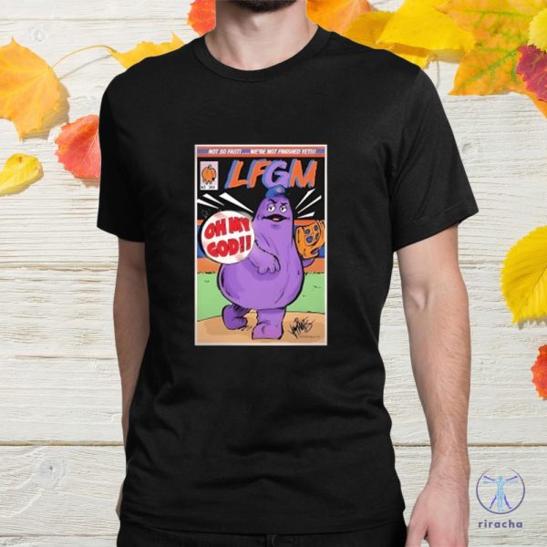 Mets Lfgm Grimace Monster Not So Fast Were Not Finished Yet Oh My God Baseball Oct 2024 Shirt Hoodie Sweatshirt riracha 4