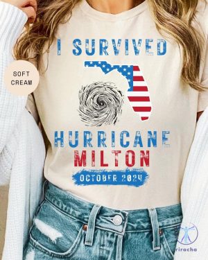 I Survived Hurricane Milton October 2024 Shirt Florida State Hurricane Milton Survivor Shirt Hoodie Sweatshirt riracha 3