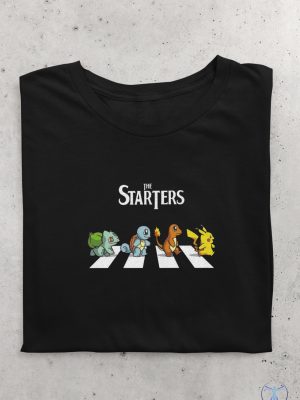 Abbey Road Pokemon Shirt Classic Starters Meet The Beatles Shirt The Starters Pokemon Shirt Hoodie Sweatshirt riracha 3