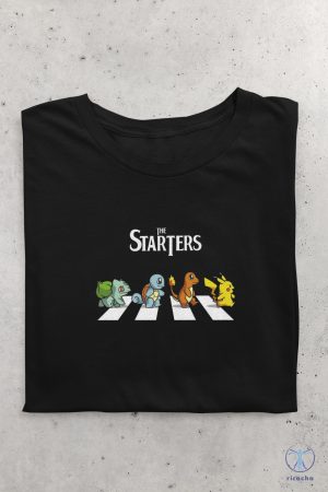 Abbey Road Pokemon Shirt Classic Starters Meet The Beatles Shirt The Starters Pokemon Shirt Hoodie Sweatshirt riracha 3