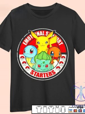 Emotional Support Starters Pokemons Shirt The Starters Pokemon Shirt Hoodie Sweatshirt riracha 4