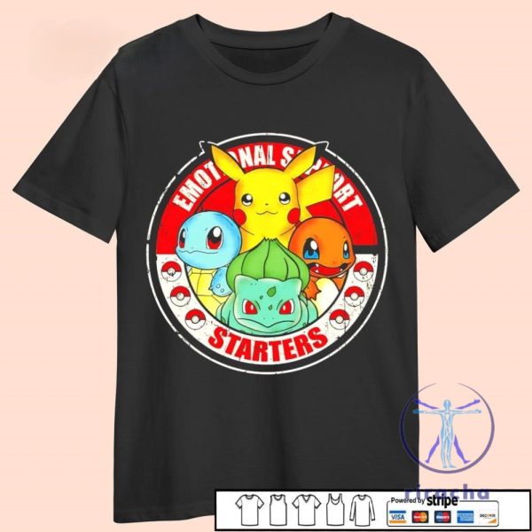 Emotional Support Starters Pokemons Shirt The Starters Pokemon Shirt Hoodie Sweatshirt riracha 4