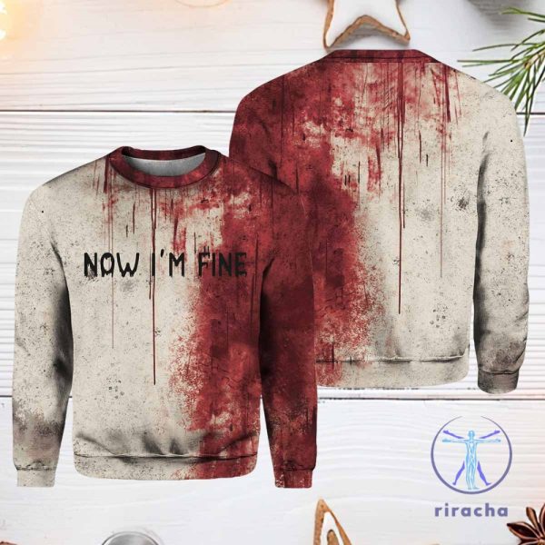 Bloody Now Im Fine Halloween 3D All Over Printed Shirt Hoodie Sweatshirt riracha 2