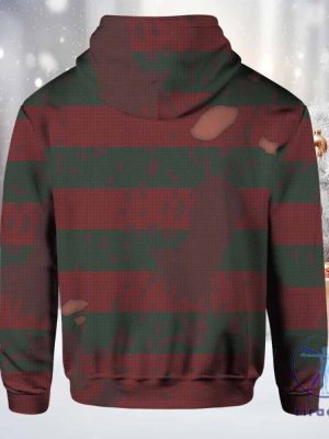 Freddy Krueger Costume Full Over Print 3D Hoodie Shirt Sweatshirt Freddy Krueger Shirt riracha 2