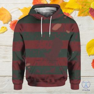 Freddy Krueger Costume Full Over Print 3D Hoodie Shirt Sweatshirt Freddy Krueger Shirt riracha 3