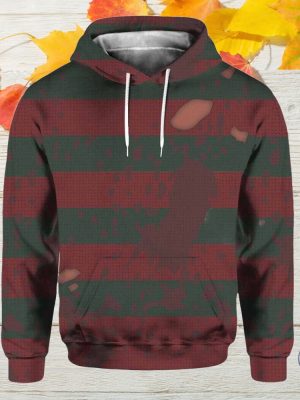 Freddy Krueger Costume Full Over Print 3D Hoodie Shirt Sweatshirt Freddy Krueger Shirt riracha 3