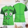 Number Four Green Blocks Halloween Costume Shirt 3D All Over Printed Shirt Hoodie Sweatshirt riracha 1