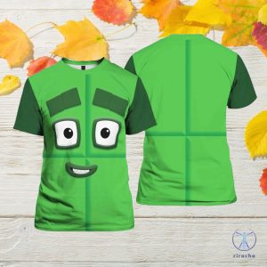 Number Four Green Blocks Halloween Costume Shirt 3D All Over Printed Shirt Hoodie Sweatshirt riracha 2