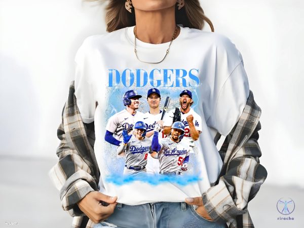 La Baseball Dodgers Shirt Hoodie Sweatshirt Mookie Kershaw Hernandez Los Angeles Dodgers Baseball Shirt riracha 1