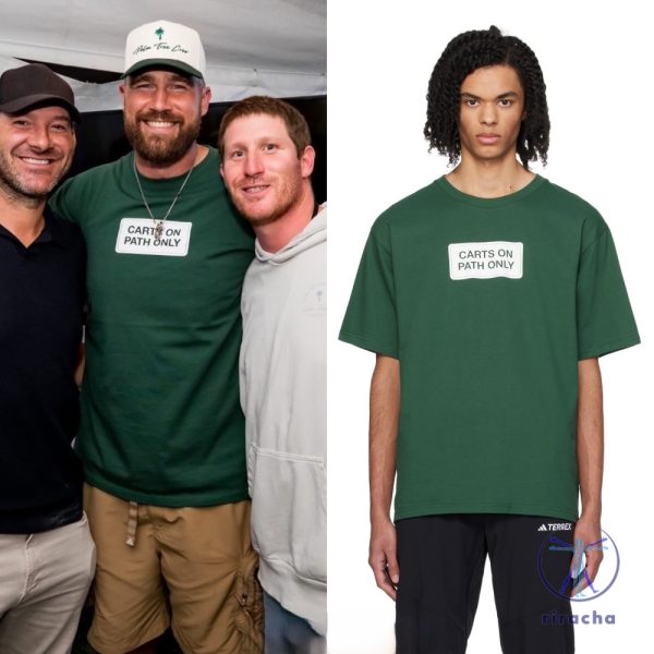 Travis Kelce Manors Golf Green Carts On Path T Shirt Hoodie Sweatshirt riracha 1