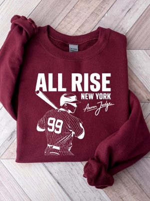 All Rise Baseball Sweatshirt New York Baseball Team Sweater All Rise New York Aaron Judge Shirt Hoodie Sweatshirt riracha 2