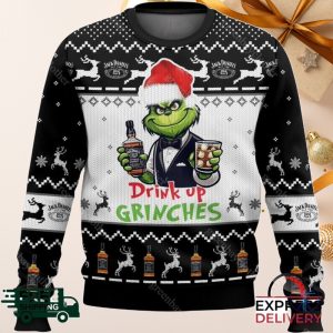 Drink Up Grinches Jack Daniels Ugly Christmas Sweater Jack Daniels Shirt Hoodie Sweatshirt riracha 2