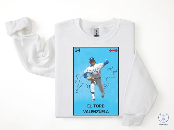 Fernando El Toro Valenzuela Fernando Valenzuela Shirt El Toro Memorial Shirt Fernando Valenzuela Los Angeles Dodgers Shirt Hoodie Sweatshirt riracha 3