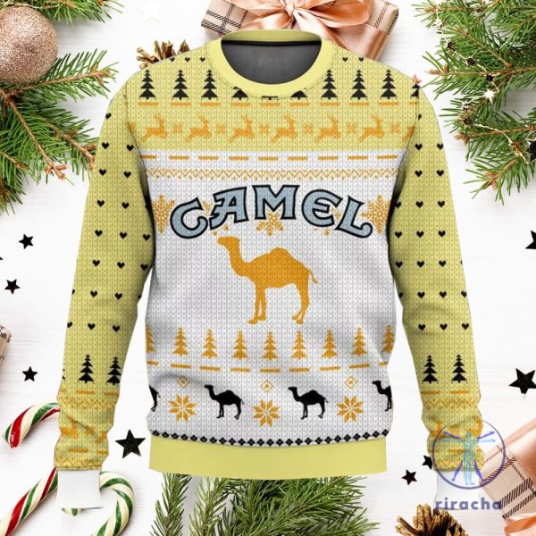 Camel Ugly Christmas Sweater Sweatshirt Unique Gift For Camel Lover riracha 1