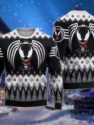 Venom Ugly Christmas Sweater Sweatshirt Unique Gift For Venom Lover riracha 2