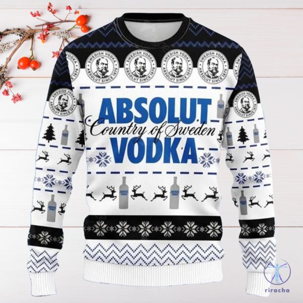 Vodka Ugly Christmas Sweater Sweatshirt Unique Gift For Vodka Lover riracha 1