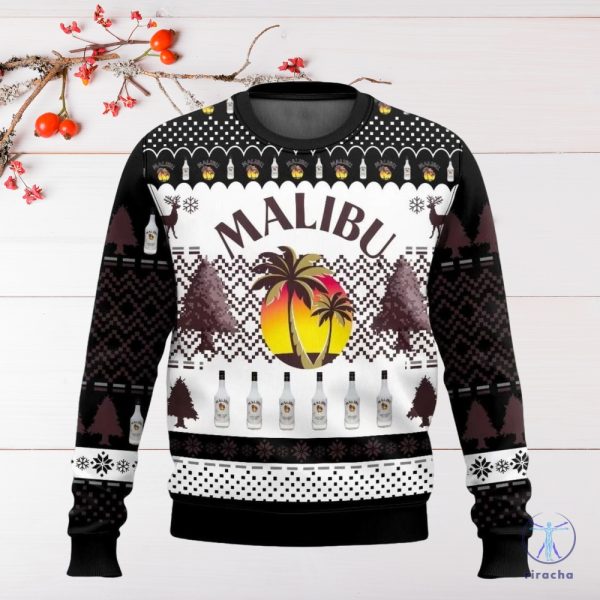 Malibu Ugly Christmas Sweater Sweatshirt Unique Gift For Malibu Lover riracha 2