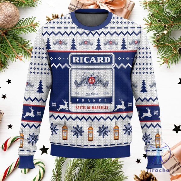 Ricard Ugly Christmas Sweater Sweatshirt Unique Gift For Ricard Lover riracha 1