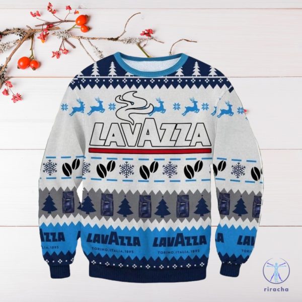 Lavazza Ugly Christmas Sweater Sweatshirt Unique Gift For Lavazza Lover riracha 2