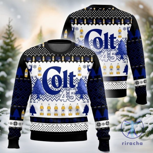 Colt 45 Ugly Christmas Sweater Sweatshirt Unique Gift For Colt 45 Lover riracha 1