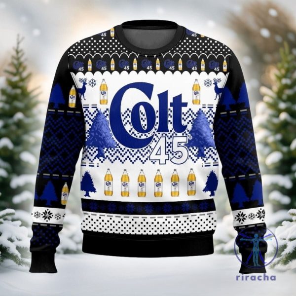 Colt 45 Ugly Christmas Sweater Sweatshirt Unique Gift For Colt 45 Lover riracha 2