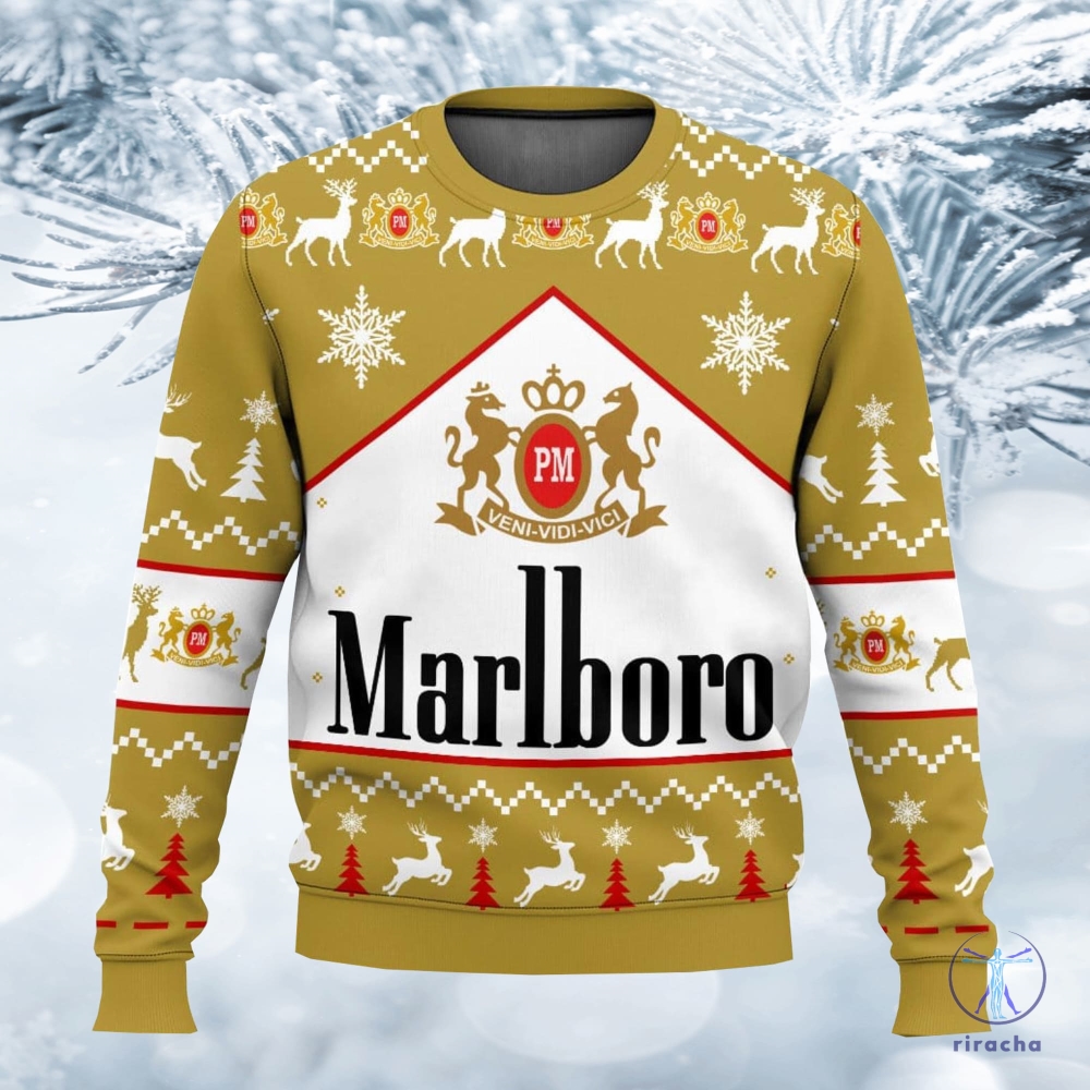 Marlboro Ugly Christmas Sweater Sweatshirt Unique Gift For Marlboro Lover