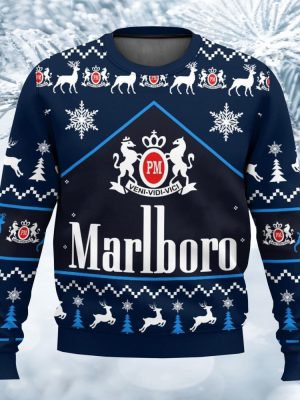 Marlboro Ugly Christmas Sweater Sweatshirt Unique Gift For Marlboro Lover riracha 2