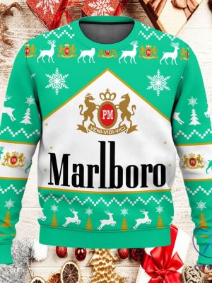 Marlboro Ugly Christmas Sweater Sweatshirt Unique Gift For Marlboro Lover riracha 3