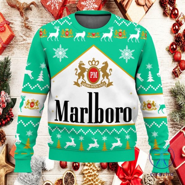 Marlboro Ugly Christmas Sweater Sweatshirt Unique Gift For Marlboro Lover riracha 3